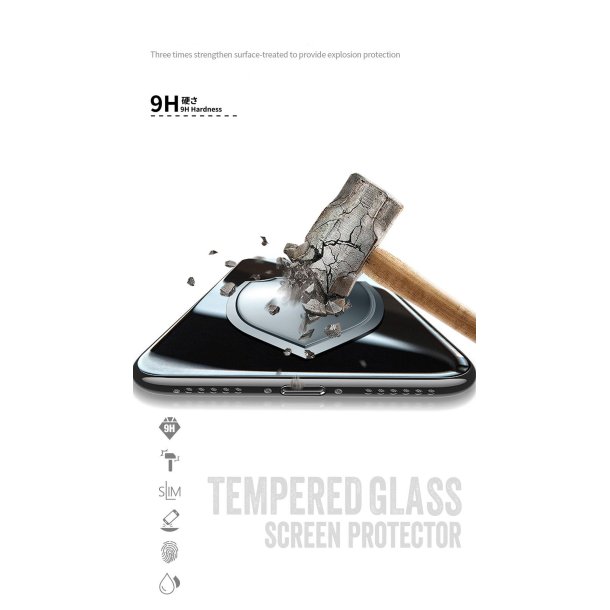 Skrmbeskyttelse (9H glas) - iPhone 13 Mini 5.4" m. Privacy, sort (6D curved/full)