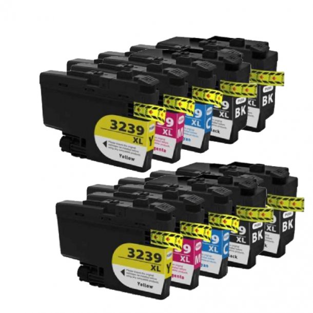Brother LC 3239 XL Combo Pack 10 pcs Ink Cartridge - Compatible - BK/C/M/Y 820 ml
