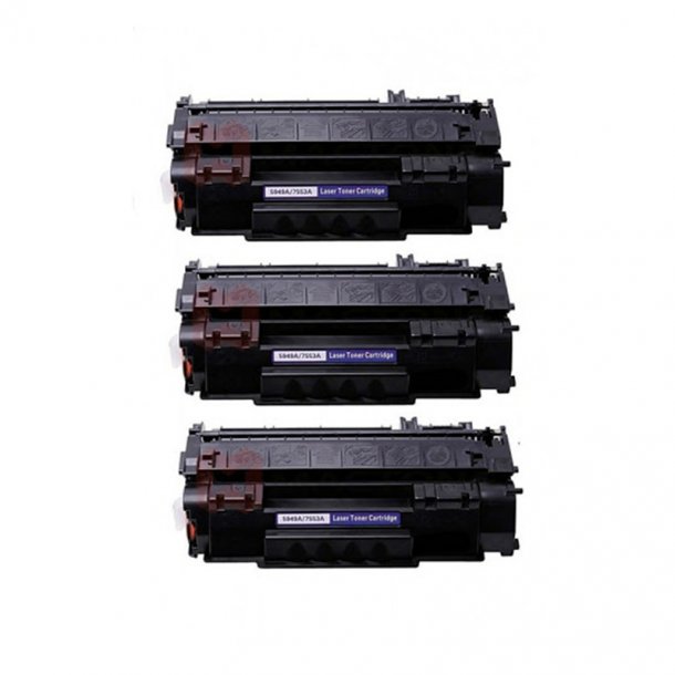 Kompatibel HP 49A/53A combo pack 3 stk - Q5949A/Q7553A Svart Toner 7500 sidor