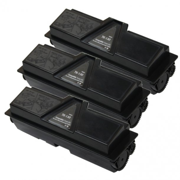 Kyocera TK130/131/132/133/134 BK combo pack 3 stk Toner - Kompatibel - Sort 21600 sider