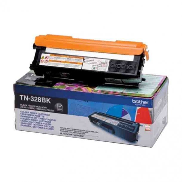 Brother TN328 BK svart Lasertoner, Original