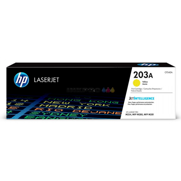 HP CF542A Y (HP 203A) Lasertoner, Gul, Original, 1300 sider