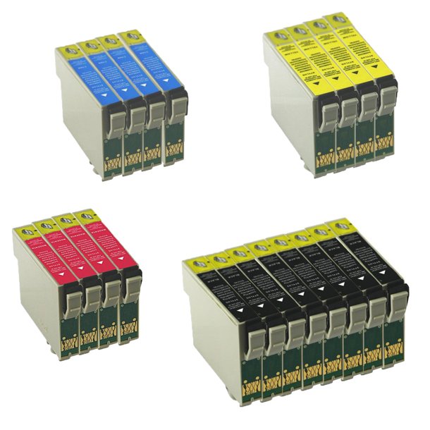 Kompatibel till Epson T1301/T1302/T1303/T1304 XXL Bl&auml;ckpatroner Rabattpaket 20 st kompatibel  472 ml