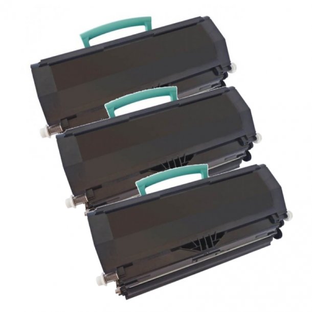 Lexmark E33X/E34X BK combo pack 3 stk Toner - 34016HE Kompatibel - Sort 18000 sider