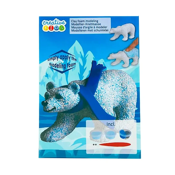 Creative Kids Foam Clay modeling foam - Polar Bear, 14 g