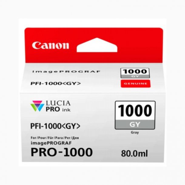 Canon PFI-1000 GY blkpatron - 0552C001 Original - Gr 80 ml