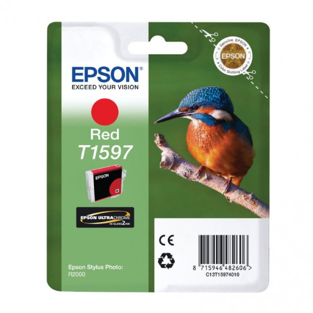 Epson T1597 R Original bl&auml;ckpatron (17 ml)