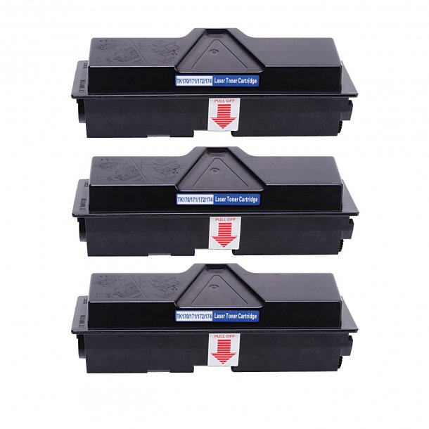 Kyocera TK170/171/172/174 BK combo pack 3 stk Toner - Kompatibel - Sort 21600 sider