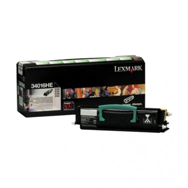 Lexmark E34X BK Original Toner (6000 sidor)