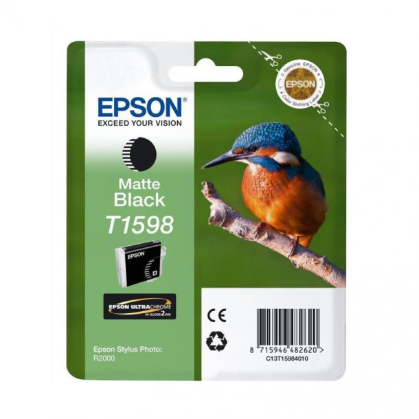 Epson T1598 MBK Original bl&auml;ckpatron (17 ml)