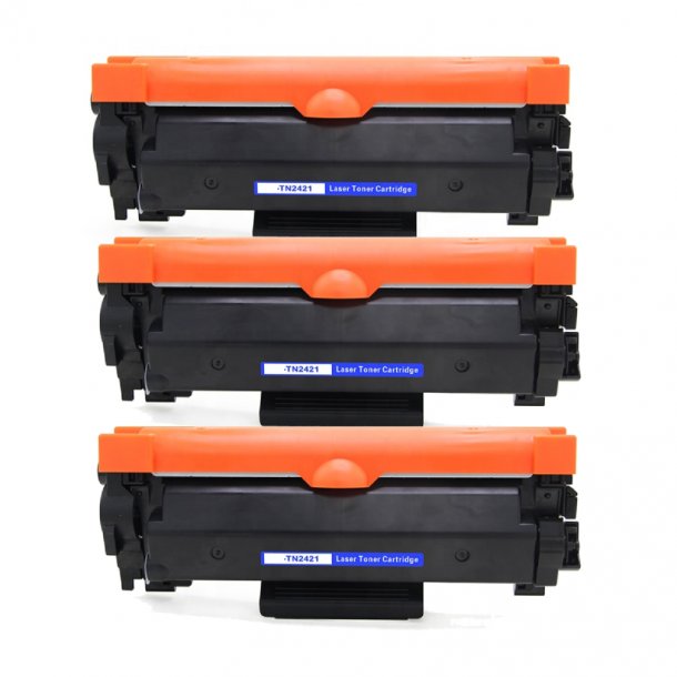 Brother TN 2421 BK Combo Pack 3 pcs Toner - B2421P Compatible - Black 9000 pages