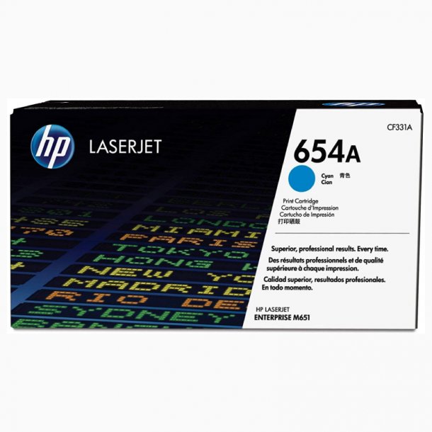 HP 654A C Toner - CF331A Original - Cyan 15000 sider