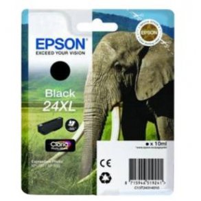 Epson 24XL T2431 - C13T24314012 blkpatron sort 10 ml, original