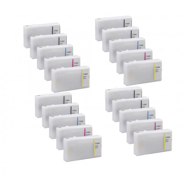 Epson T7891/T7892/T7893/T7894 Ink Cartridge Combo Pack 20 pcs - Compatible - BK/C/M/Y 992 ml