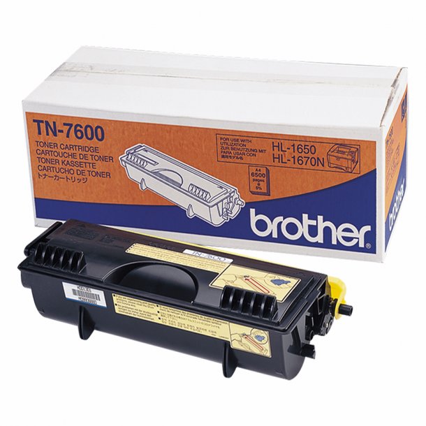 Brother TN7600 BK svart Lasertoner, Original