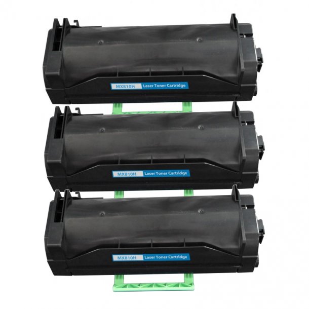 Lexmark MX810H BK combo pack 3 stk Toner - Kompatibel - Sort 75000 sider