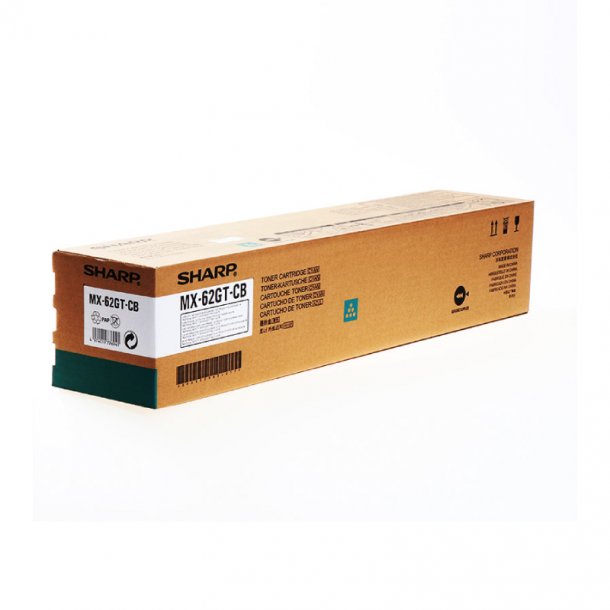 Sharp MX6240 C Toner - MX62GTCB Original - Cyan 40000 sider