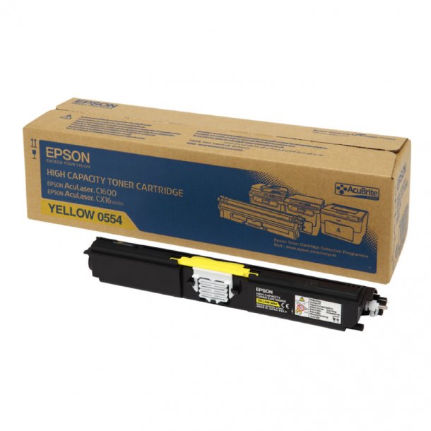 Epson Aculaser C1600 Y Toner - C13S050554 Original - Gul 2700 sider