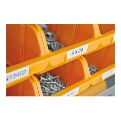 DYMO Tape Rhino 12 mm (5,5 m), Permanent Polyester - svart/vit