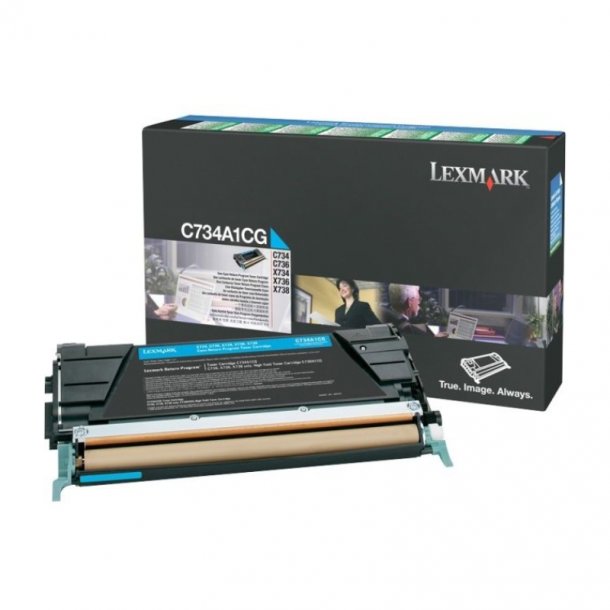 Lexmark C 734 C prebate Toner - C734A1CG Original - Cyan 6000 pages