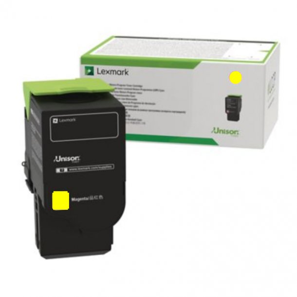 Lexmark CS421 Y Toner - 78C2XYE Original - Gul 5000 sider