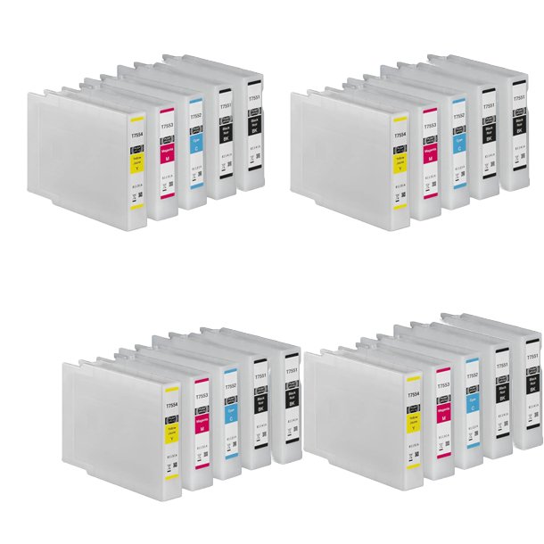 Epson T7551/T7552/T7553/T7554 Ink Cartridge Combo Pack 20 pcs - Compatible - BK/C/M/Y 1704 ml