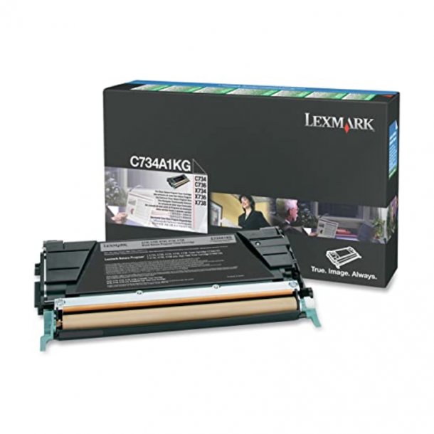 Lexmark C 734 BK prebate Toner - C734A1KG Original - Black 8000 pages