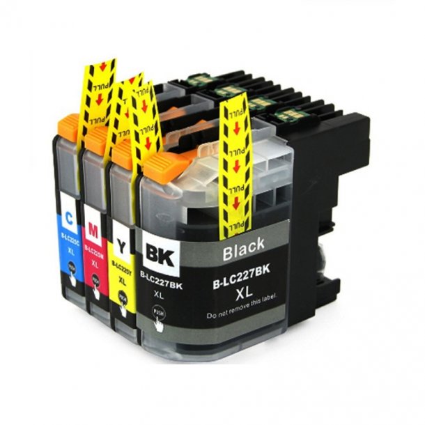 Brother LC 225/227 Ink Cartridge Combo Pack 4 pcs - Compatible - BK/C/M/Y 73 ml