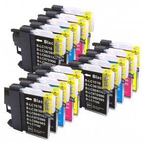 Pixojet ink cartridges Brother LC 1100, 15 pcs. discount pack 258 ml