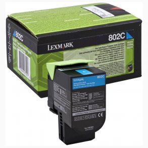 Lexmark toner 802C - 80C20C0 cyan 1000 sider, original