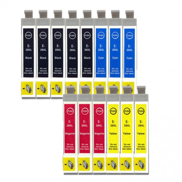 Epson 29 XL Ink Cartridge Combo Pack 14 pcs - C13T29864010 Compatible - C/M/Y/K 217 ml