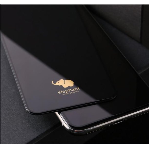 Skrmbeskyttelse (9H glas) - iPhone 12 Pro Max 6.7", sort (6D curved/full)