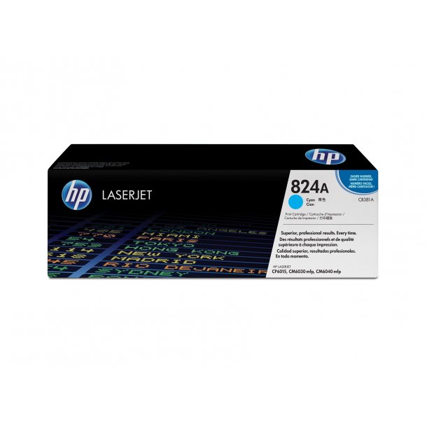 HP 824A C Toner - CB381A Original - Cyan 21000 sider