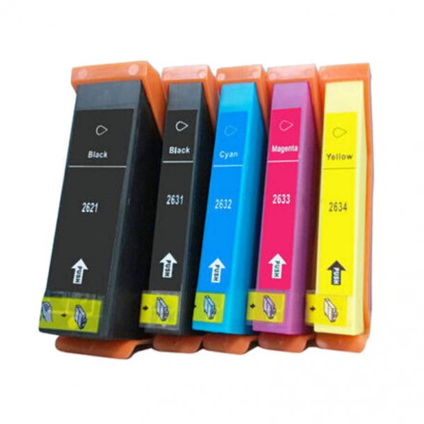 Epson 2621/2631/2632/2633/2634 5 coloured Refill Ink Cartridge set BK / C / M / Y