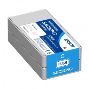 Epson bläckpatron SJIC22P - C33S020602 cyan 32,5 ml, original