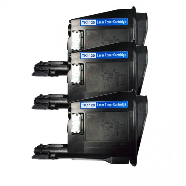 Kyocera TK120 BK combo pack 3 stk Toner - Kompatibel - Sort 18000 sider