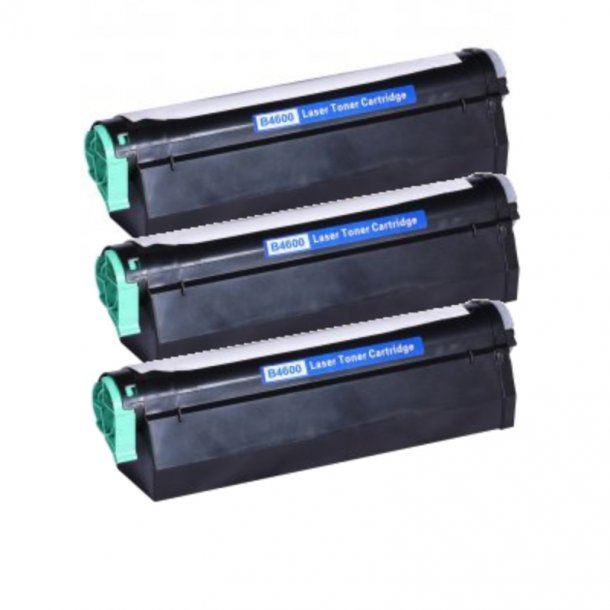 OKI B4600 BK combo pack 3 stk Toner - 43502302 Kompatibel - Sort 9000 sider