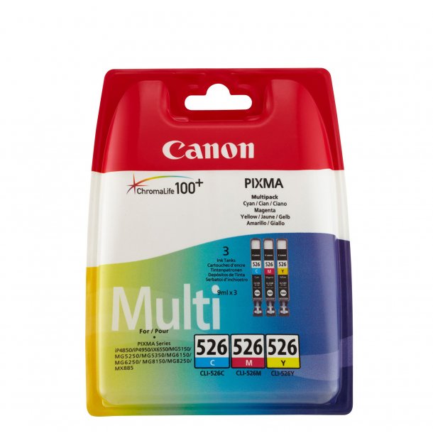 Canon CLI-526 Ink Cartridge Combo Pack 3 pcs - 4541B009 Original - C/M/Y 27 ml