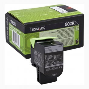 Lexmark 802K BK Toner - 80C20K0 Original - Svart 1000 sider