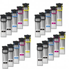 Kompatible blkpatroner Epson T9451 - T9454 - C13T945140, 20 stk. rabatpakke 1440 ml