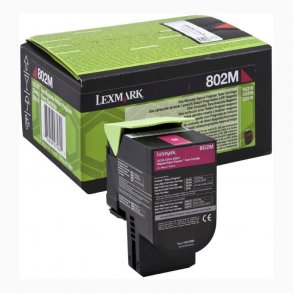 Lexmark 802M M Toner - 80C20M0 Original - Magenta 1000 sider