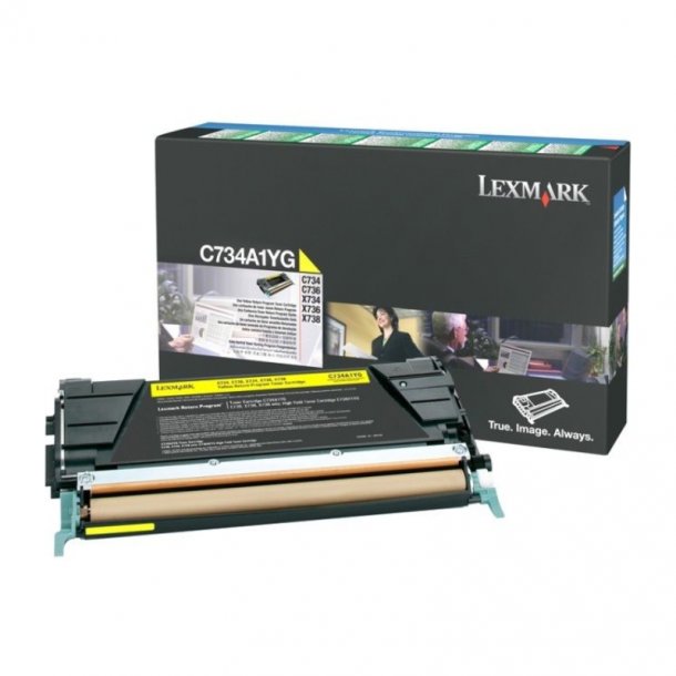 Lexmark C 734 Y prebate Toner - C734A1YG Original - Yellow 6000 pages