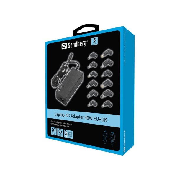 Sandberg AC Adapter til brbar 90W EU+UK