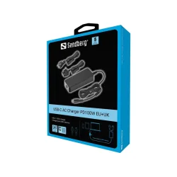 Sandberg USB-C AC-laddare PD100W EU+UK