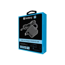 Sandberg USB-C AC-laddare PD65W EU 2M