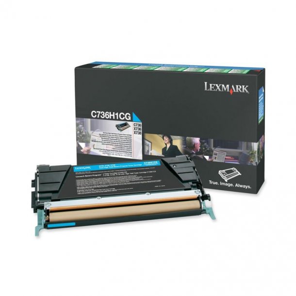 Lexmark C 736 C prebate Toner - C736H1CG Original - Cyan 10000 sider