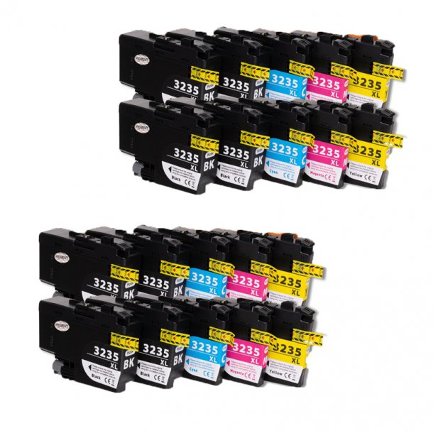 Brother LC3235 XL Combo Pack 20 pcs Ink Cartridge  - Compatible - BK/C/M/Y 1640 ml