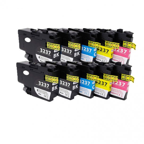 Brother LC3237 Combo Pack 10 pcs Ink Cartridge - Compatible - BK/C/M/Y 356 ml