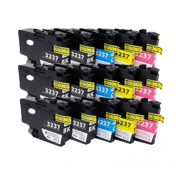 Brother LC3237 Combo Pack 15 pcs Ink Cartridge - Compatible - BK/C/M/Y 534 ml