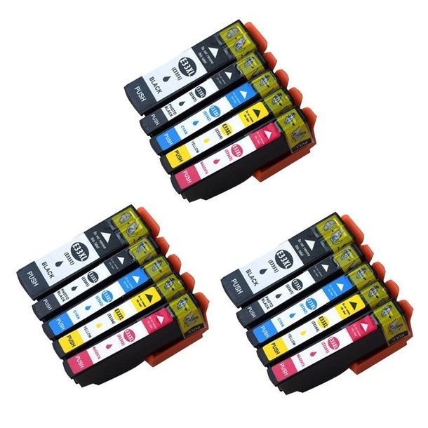 Epson 33 XL Ink Cartridge Combo Pack 15 pcs - Compatible - PBK/BK/C/M/Y 222 ml